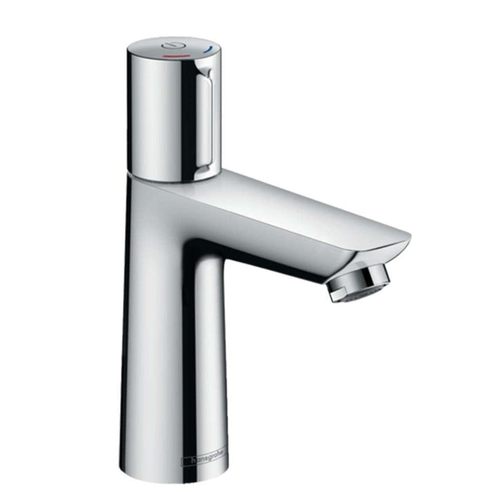 hansgrohe Wasserhahn Talis Select E (Armatur mit Auslauf Höhe 110mm und Zugstangen-Ablaufgarnitur) C