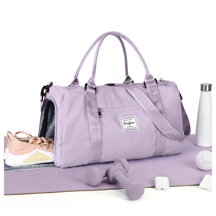 WEPLAN Sport Duffel Bag Damen Herren Sporttasche mit Schuhfach & Nassfach Reisetasche Handgepäck Tas