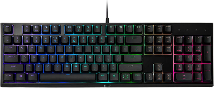 Cooler Master MasterKeys MK110 Mem-chanische Gaming Tastatur – Schwebende Hybrid Schalter, 6 RGB-Hin