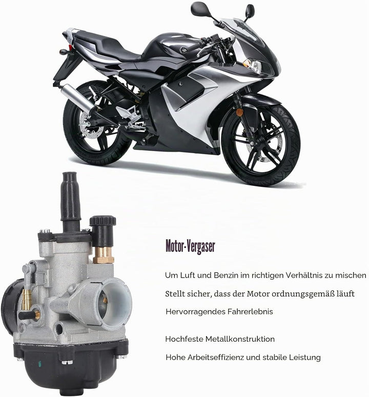 Motorvergaser, für Dellorto PHBG DS 21mm Motorrad Vergaser Richtiges Verhältnis Passend für 2-Takt-S