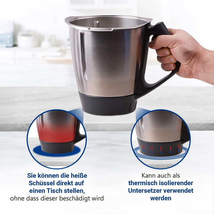 VIOKS Behälterunterteil Ersatz für Vorwerk Thermomix Mixtopffuss - Thermomix Mixtopf TM31 Ersatzteil