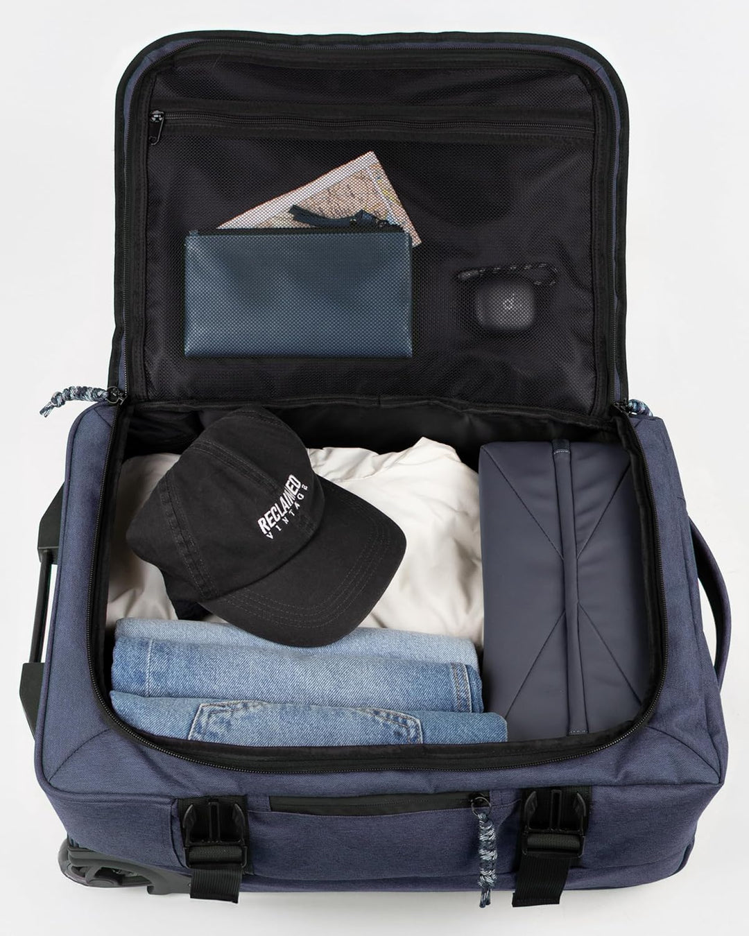 Grosse Reisetasche mit 2 Rollen Kane Rollkoffer 80 cm Koffer Sporttasche Reise-Trolley, recyceltes M
