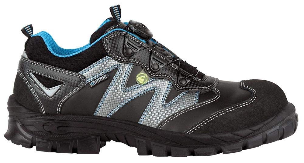 Cofra 13190-000.W36 LOFN S3 ESD SRC Sicherheitsschuhe, Schwarz/Grau/Hellblau, Grösse 36 36 EU, 36 EU