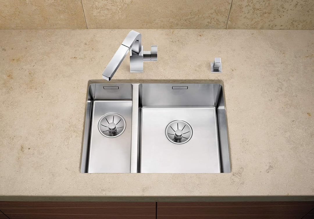 BLANCO CLARON 340/180-U | Edelstahl | Einbauart: Unterbau | Hauptbecken links | ohne Ablauffernbedie