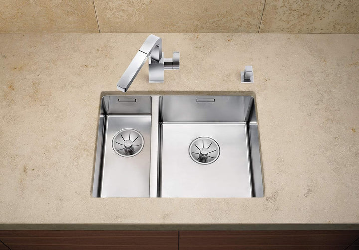 BLANCO CLARON 340/180-U | Edelstahl | Einbauart: Unterbau | Hauptbecken links | ohne Ablauffernbedie