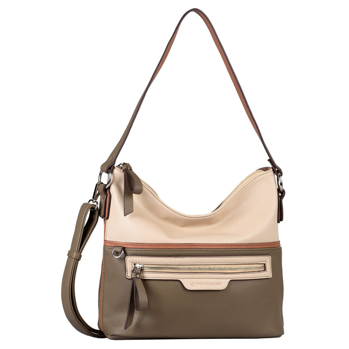 TOM TAILOR bags Jule Damen Hobo Bag Schultertasche 31,5 x 12,5 x 28 Mixed Taupe, 31,5 x 12,5 x 28 Mi