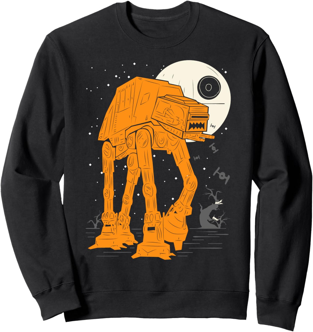 Star Wars AT-AT Moon Death Star Halloween Poster Sweatshirt