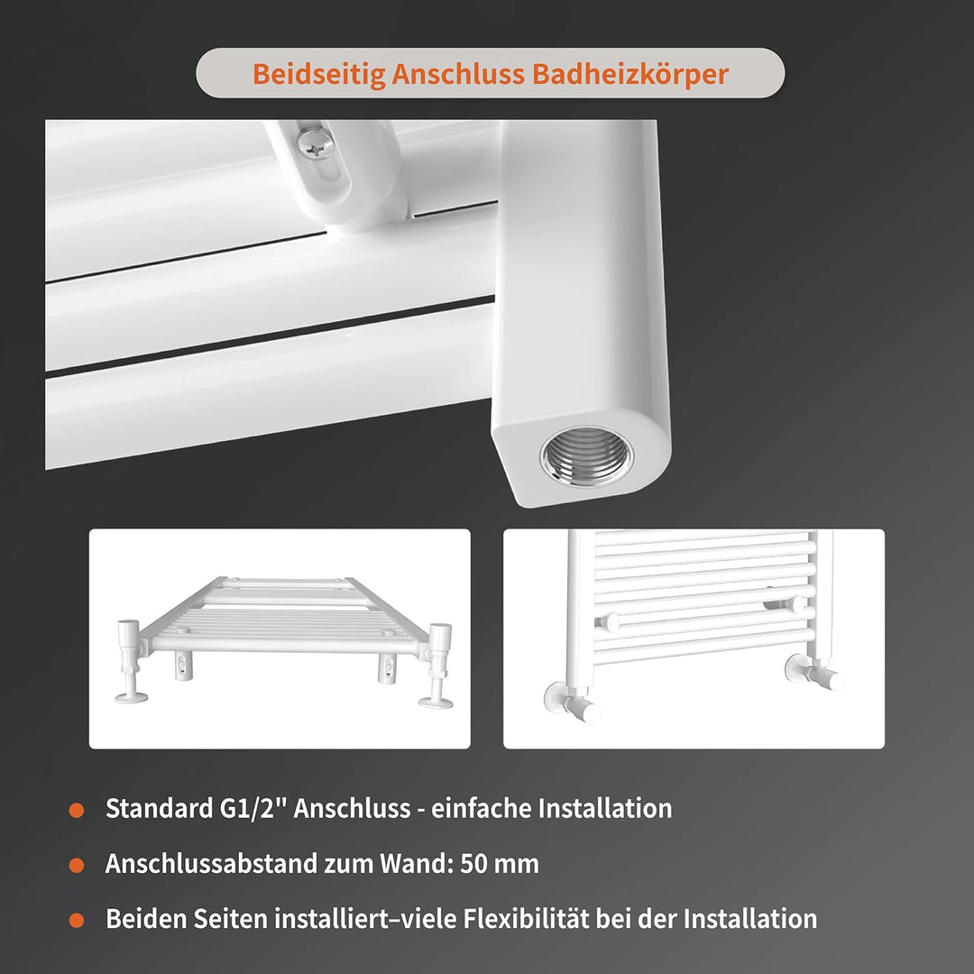 Heizkörper, Badheizkörper, Handtuchwärmer &amp; Heizung fürs Badezimmer, Handtuchhalter, stylischer Hand