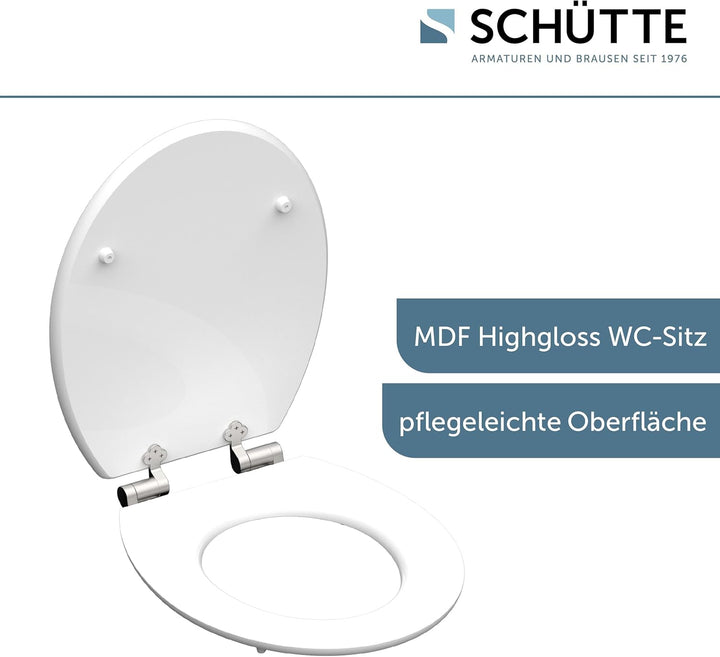 SCHÜTTE WC-Sitz FLOWERS mit Absenkautomatik aus Holz, Design Toilettendeckel mit 175kg Belastbarkeit