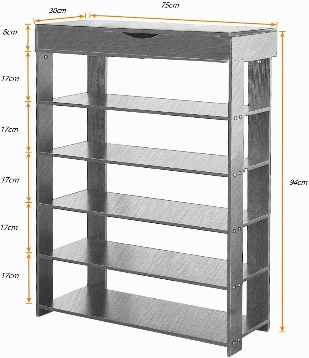 sogesfurniture Holz Schuhregal 5 Ebenen Schuhschrank Schuhablage Standregal Schuhständer für 20 Paar