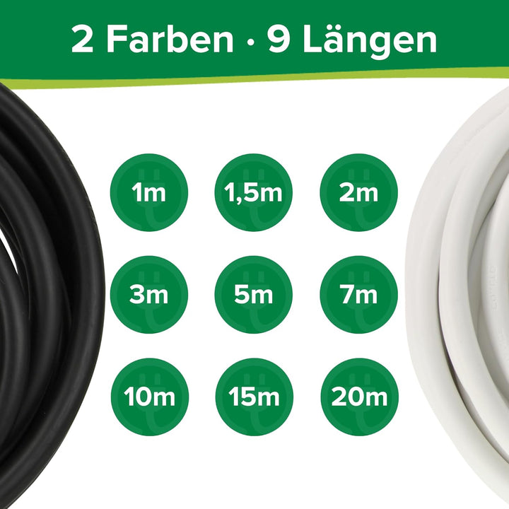 InLine Schutzkontakt-Verlängerungskabel CEE 7/7 für Innenbereich, GS-zertifiziert mit Kinderschutz,
