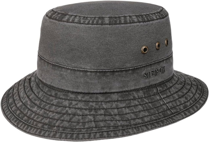 Stetson Reston Freizeithut Damen Herren Schlapphut Bio-Baumwolle Packable Baumwollhut 40-facher UV-S