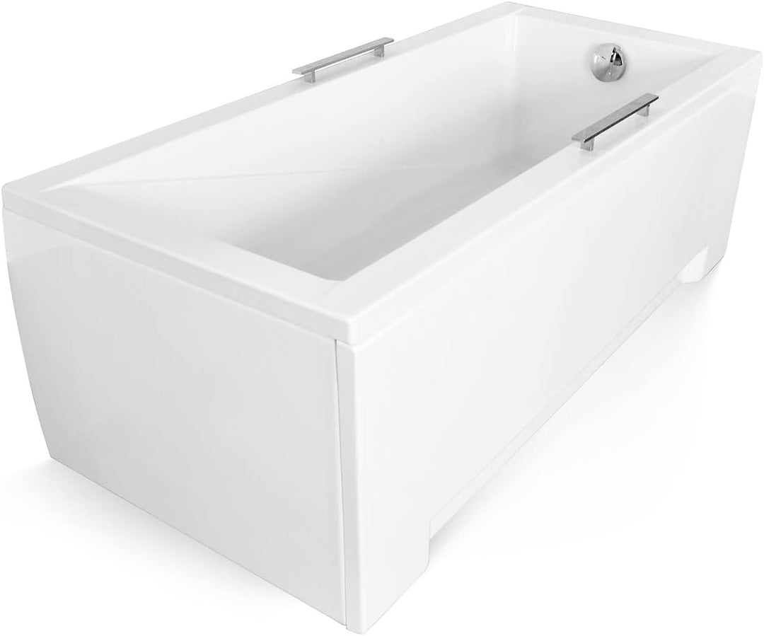 KOLMAN Badewanne MODERN Rechteck 150x70 mit AcrylSchürze, Ablaufgarnitur und Füssen Komplettset 4in1