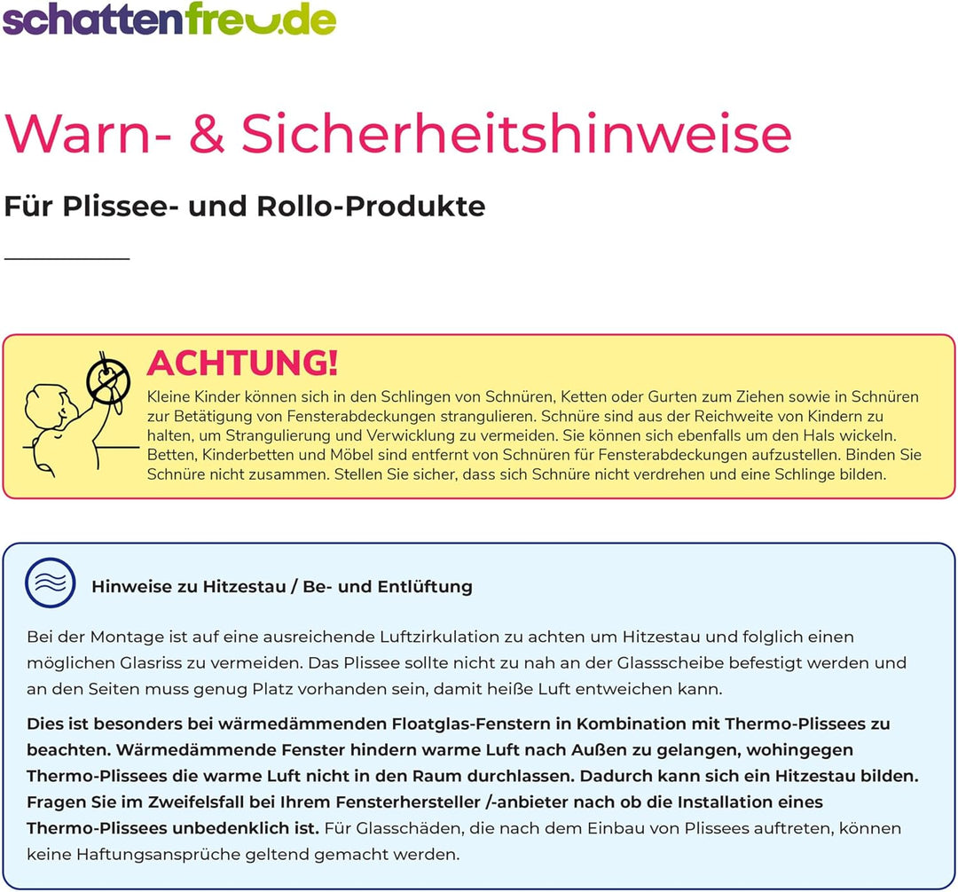 SchattenFreude Wabenplissee nach Mass für Fenster & Tür | Mit Klemmhaltern, Klemmfix | Lichtdurchläs