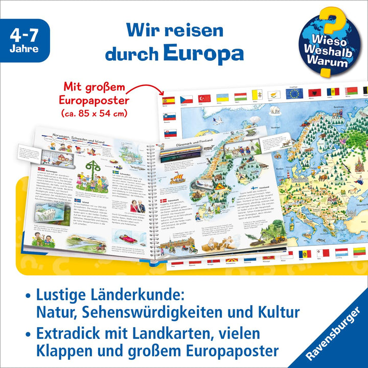 Wieso? Weshalb? Warum? Sonderband - Mein erster Europa-Atlas (Sachbuch ab 4 Jahre - mit Klappen und