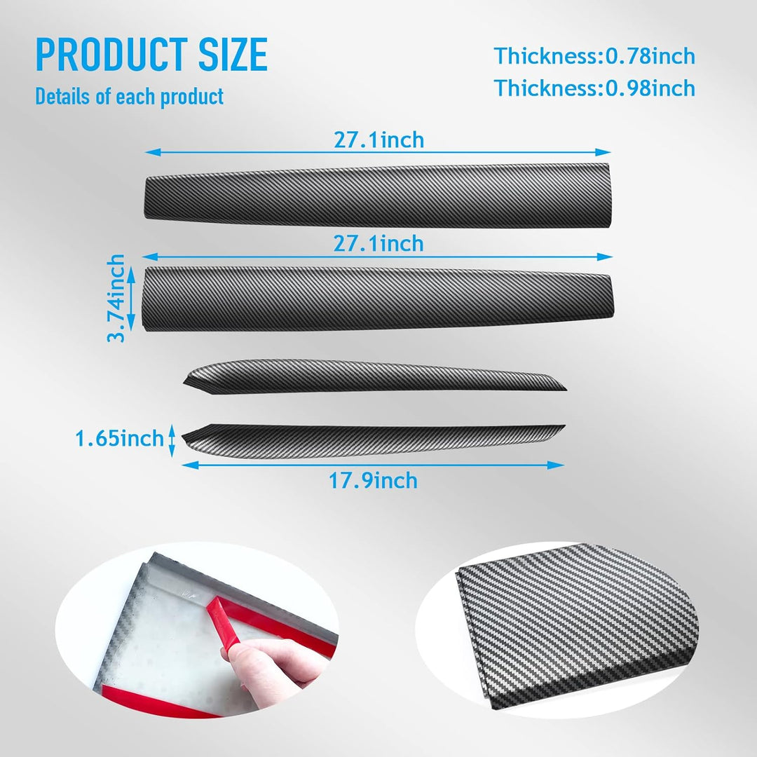 Carbon-Faser Armaturenbrettabdeckung für Tesla Model Y 2020-2023, Mittelkonsole Panel Sticker Innenz