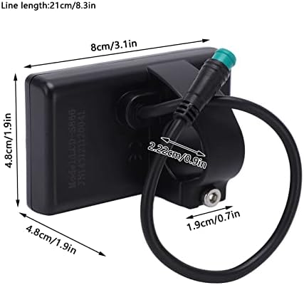 Elektrofahrrad-LCD-Display, S866 Fahrradcomputer, 24 V 36 V 48 V Bedienfeld mit Wasserdichtem Stecke