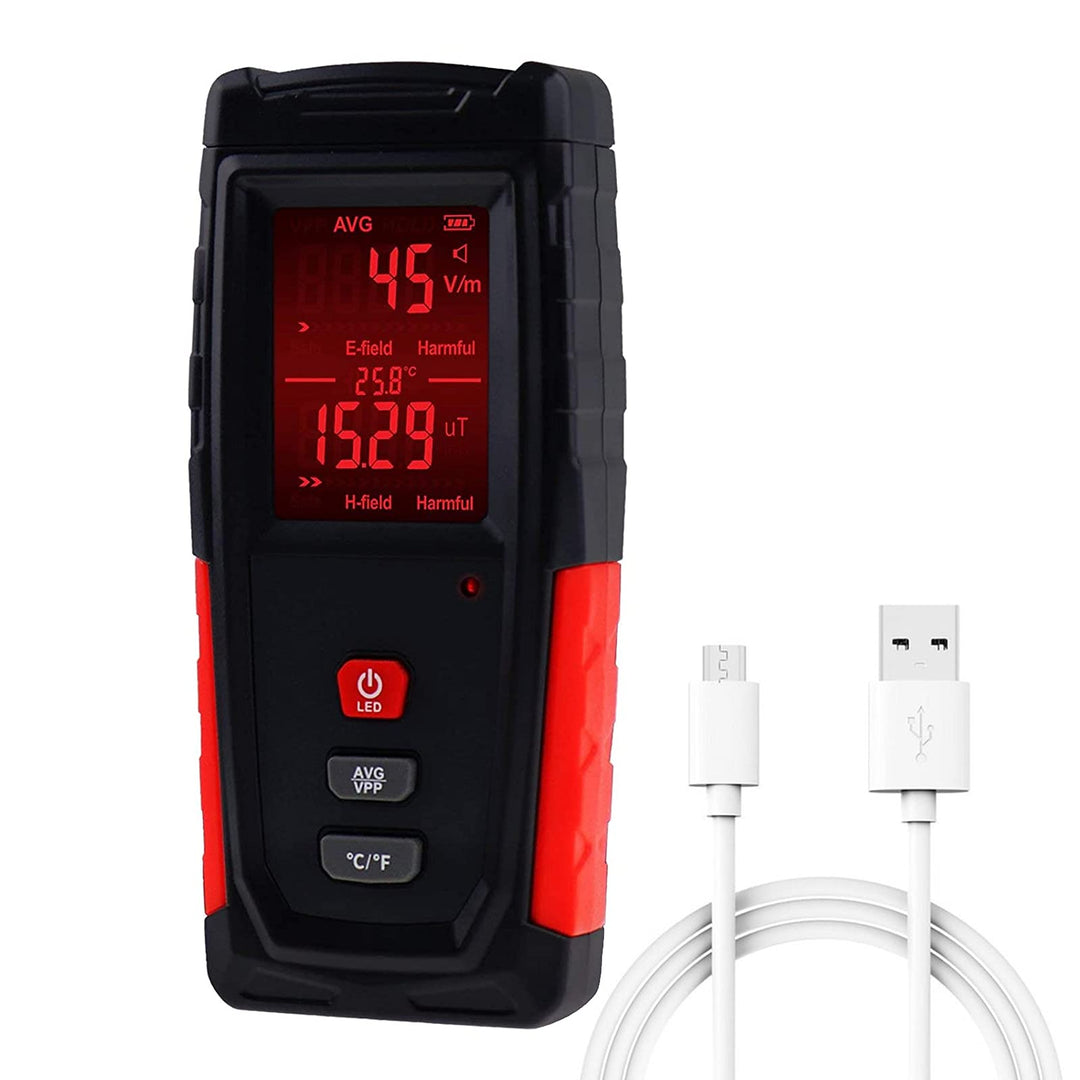EMF-Messgerät, Handheld LCD digitaler Strahlungsdetektor für elektromagnetische Felder, EMF Meter Ma