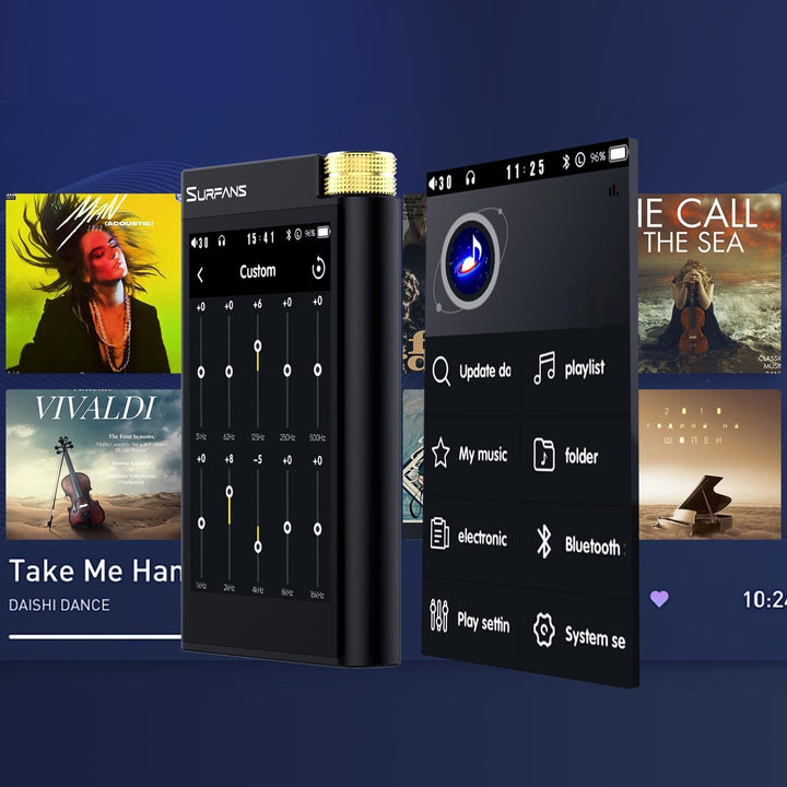 F28 (128GB) HiFi MP3 Player, Duale ESS9018 DAC-Chips,Bluetooth5.2 LDAC/aptX HD,Balanced-Ausgang,3.5"