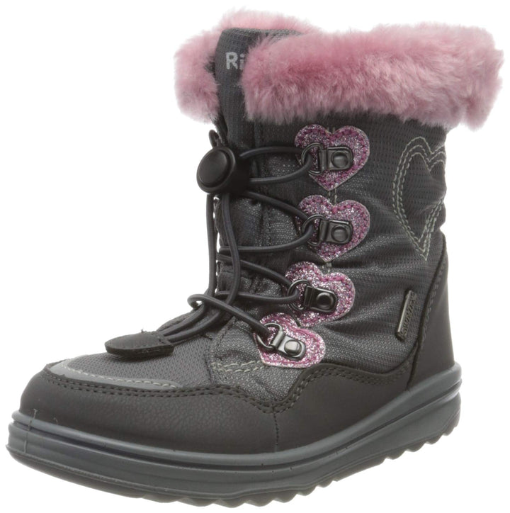 Richter Kinderschuhe Mädchen Winterstiefel Blau Freizeit 21 EU Grau Ash Powder 6302, 21 EU Grau Ash
