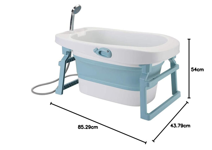 Vasca da Bagno Pieghevole per Bambini, Portatile Pieghevole Bagnetto per Neonato Supporto,Vasca Bagn