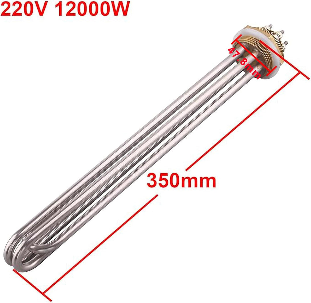 DERNORD 1-1/2 Zoll Heizelement U-förmiger elektrischer Kochendwassererhitzer BSP Gewindekupferflansc