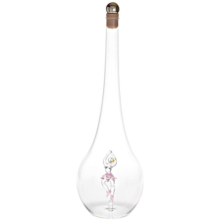 CRISTALICA Geschenkflasche Glas mit Figur Balleriena Ballett 500ml leer zum selbst befüllen