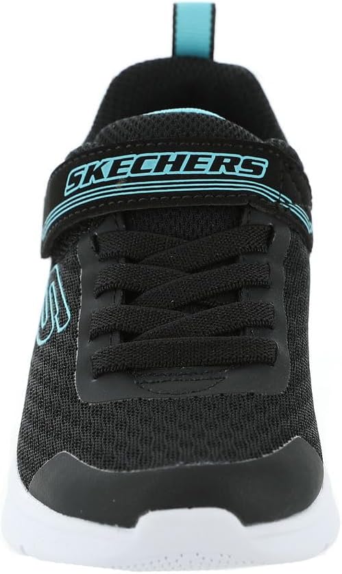 Skechers Unisex Kinder 302343l Blk Sneaker 27 EU Black Mesh Turq Trim, 27 EU Black Mesh Turq Trim