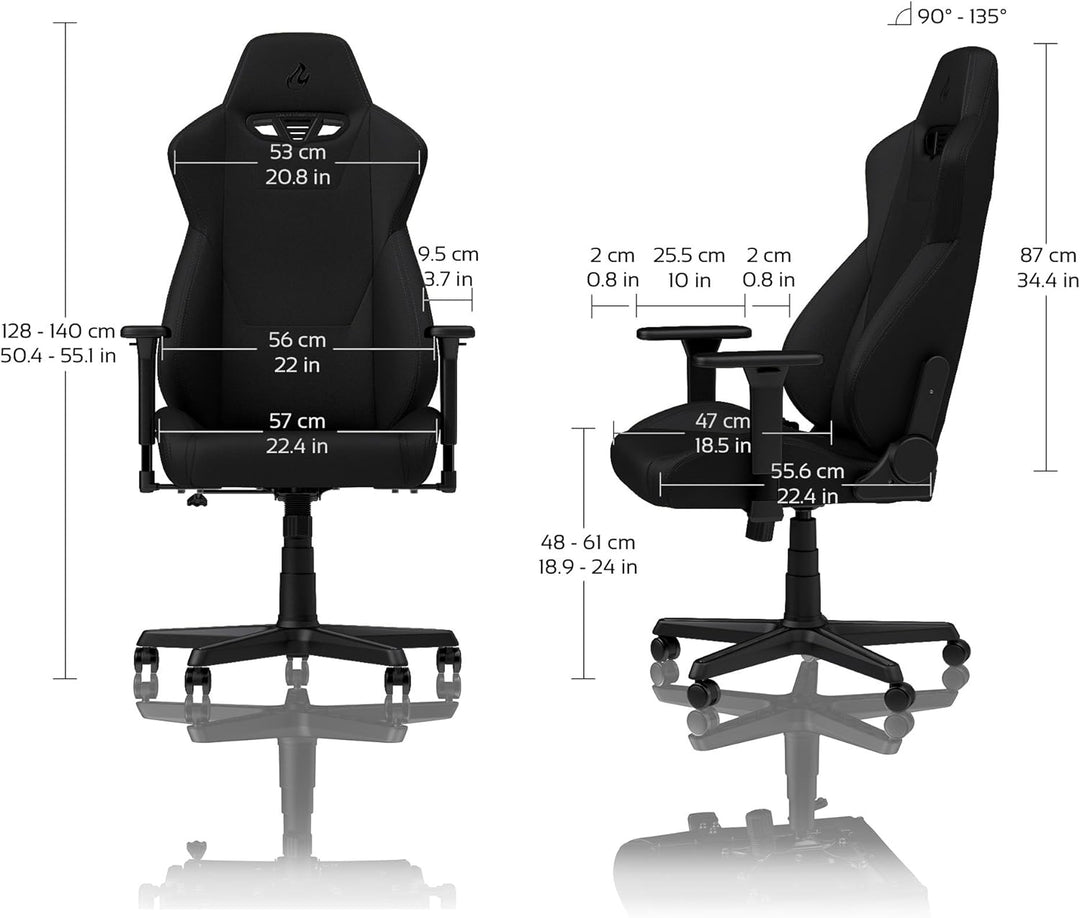 NITRO CONCEPTS S300 Gamingstuhl - Ergonomischer Bürostuhl Schreibtischstuhl Chefsessel Bürostuhl Pc
