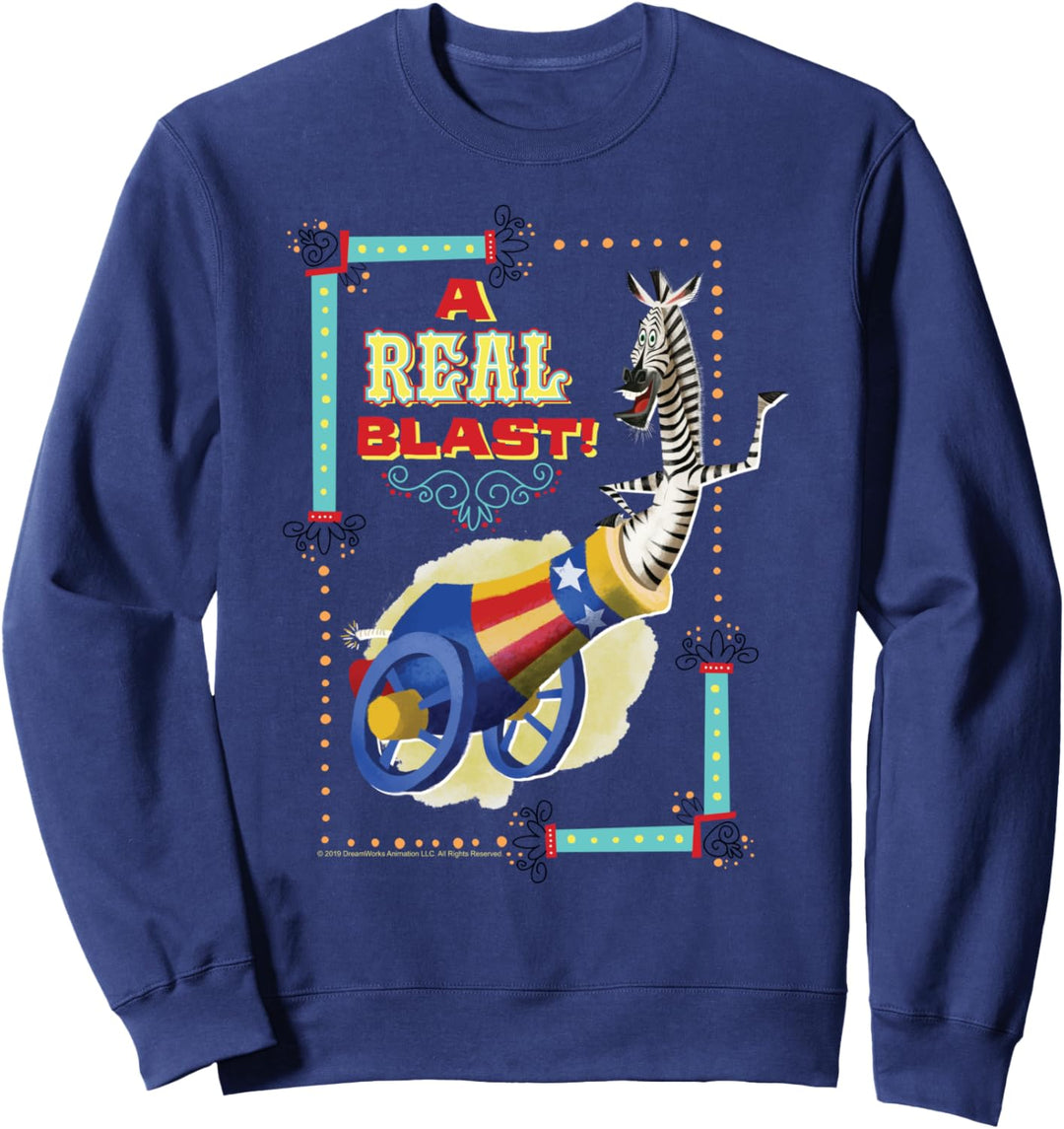 Madagascar Marty A Real Blast Text Poster Sweatshirt