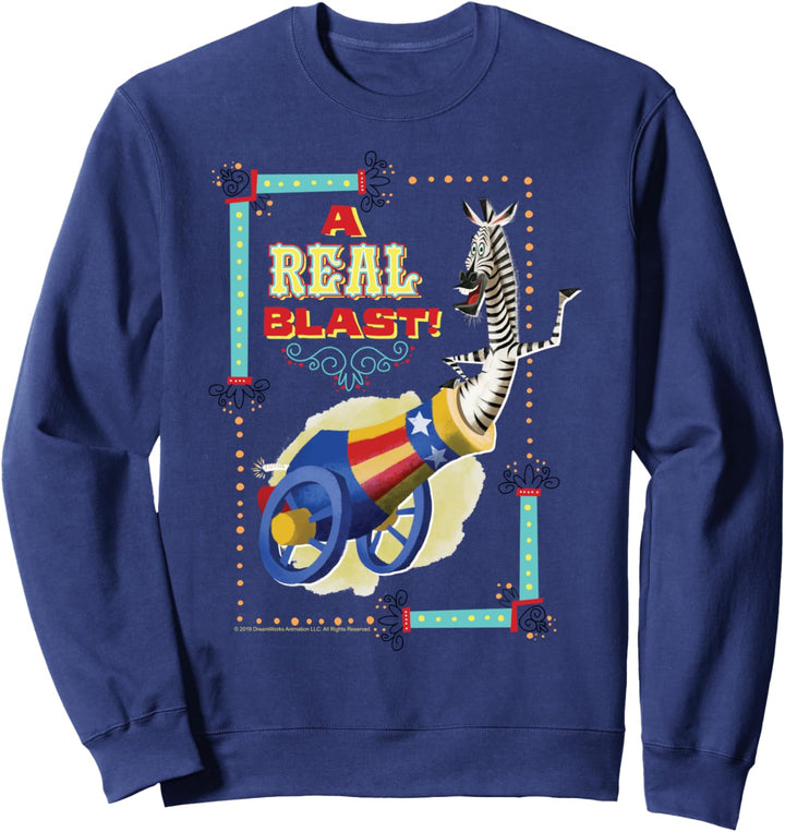 Madagascar Marty A Real Blast Text Poster Sweatshirt