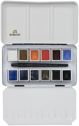Rembrandt Water Colour Box Cityscape Selection extra feine Aquarellfarbe, Metallkasten mit 12 Näpfch