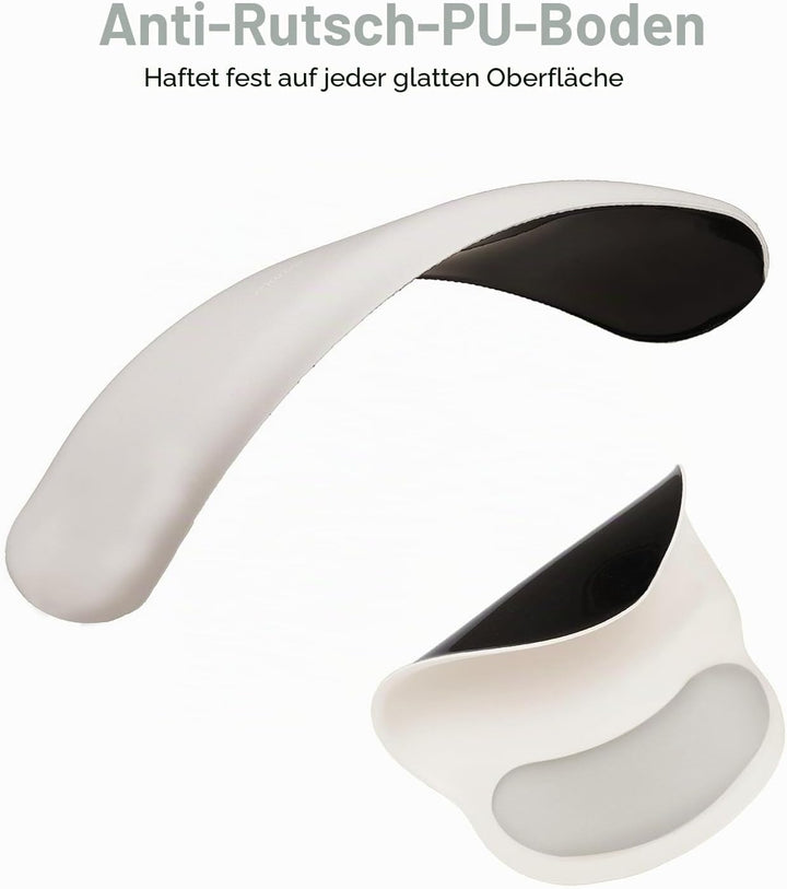 MOSISO Handgelenkstütze für Mauspad&Tastatur Set, Ergonomisch Kreisförmig Mauspad&Untersetzer Rutsch