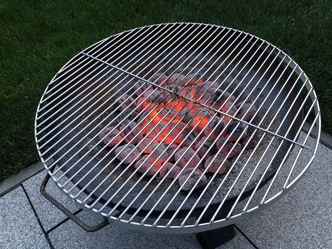 GriHero Grillrost Edelstahl Rund für Schwenkgrill, Ø 50 cm Grillgitter mit 3 Aufhängungsbohrungen fü