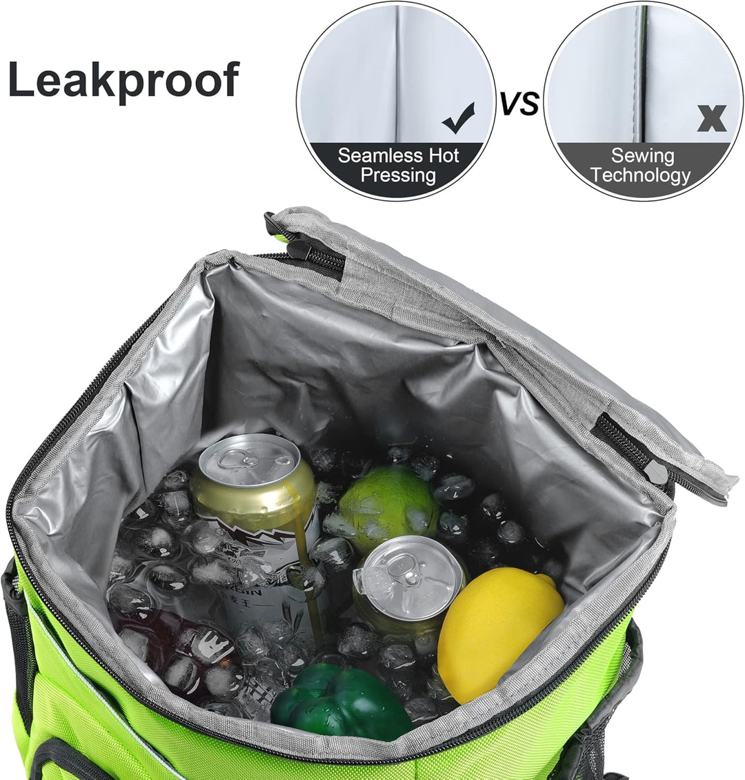 Outplea 30L Kühlrucksack Gross, Auslaufsicherer Isolierte Picknickrucksack für Männer Frauen, Thermo