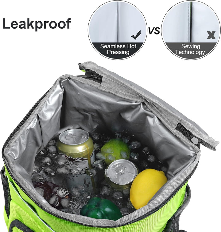 Outplea 30L Kühlrucksack Gross, Auslaufsicherer Isolierte Picknickrucksack für Männer Frauen, Thermo