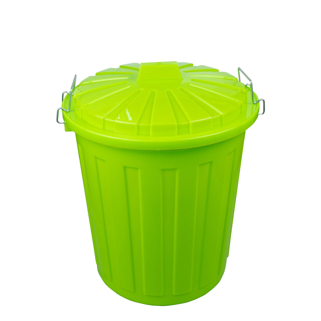 HRB Maxitonne 23 Liter grün, Tonne aus stabilem Hartplastik, abnehmbarer Deckel mit Verschlüssen, ge