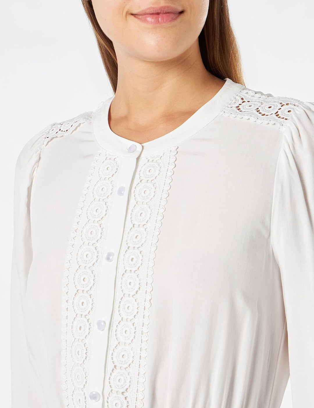 KAFFE Damen Kafreya Dress Kleid 44 Chalk, 44 Chalk