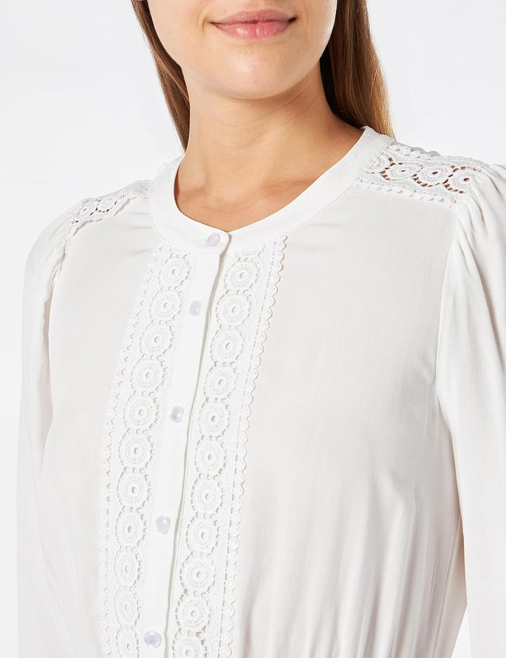 KAFFE Damen Kafreya Dress Kleid 44 Chalk, 44 Chalk