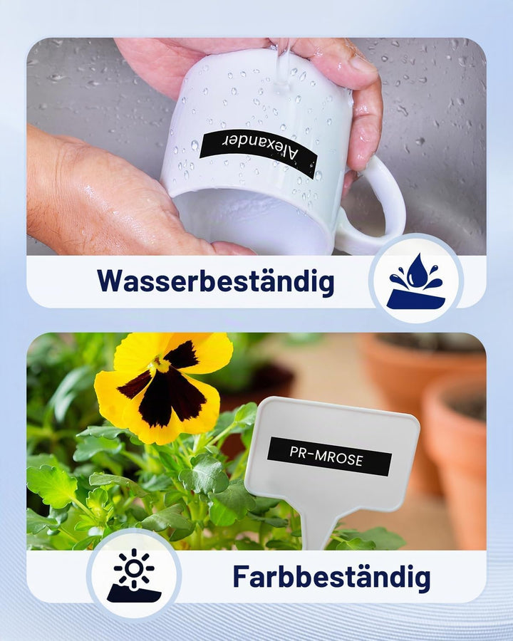 Anycolor TZe-335 12mm Schwarz Schriftband kompatibel für Brother P Touch Bänder TZ TZe335 Tape Casse