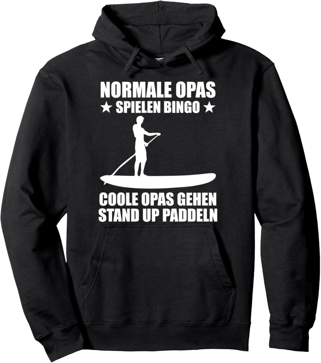 Stand Up Paddling Surfer Opa Paddeln Pullover Hoodie