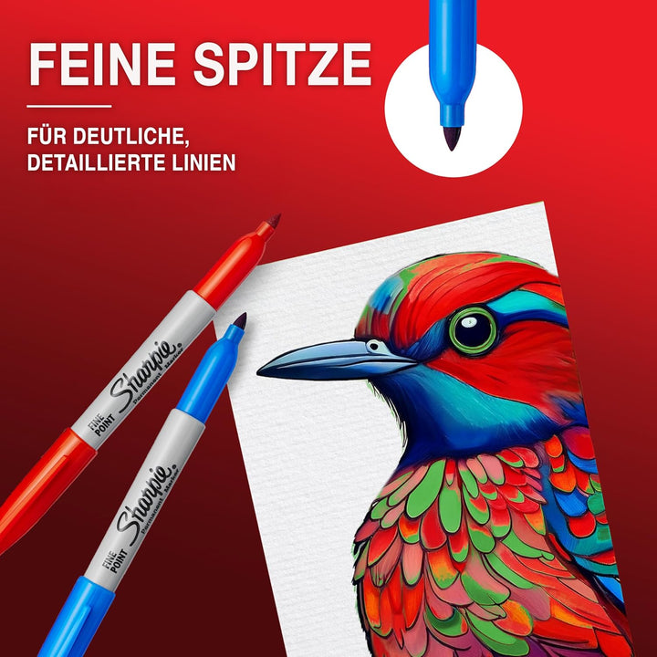 Sharpie Permanent Marker | Marker Stifte mit feiner Spitze | schwarz | 36 Stück Market Set Schwarz 3