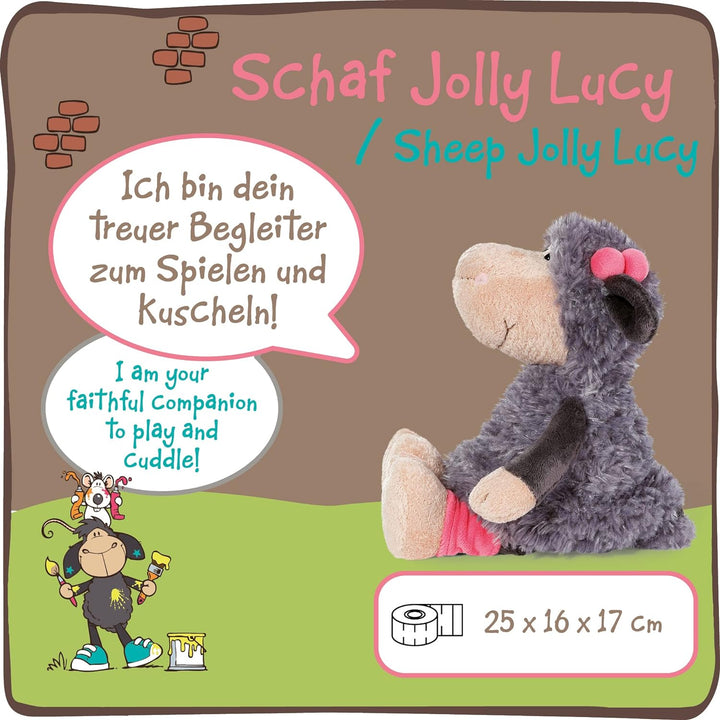 NICI Kuscheltier Schaf Jolly Lucy stehend 25 cm I Plüschtier für Mädchen, Jungen & Babys I Flauschig