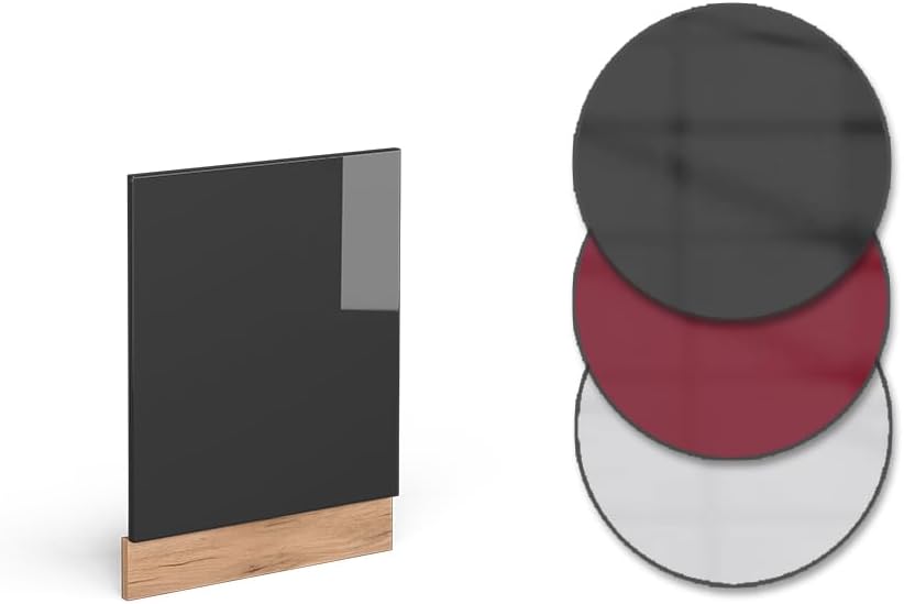 Vicco Frontblende R-Line, Anthrazit Hochglanz/Goldkraft Eiche, 45 cm ohne Arbeitsplatte Anthrazit Ho