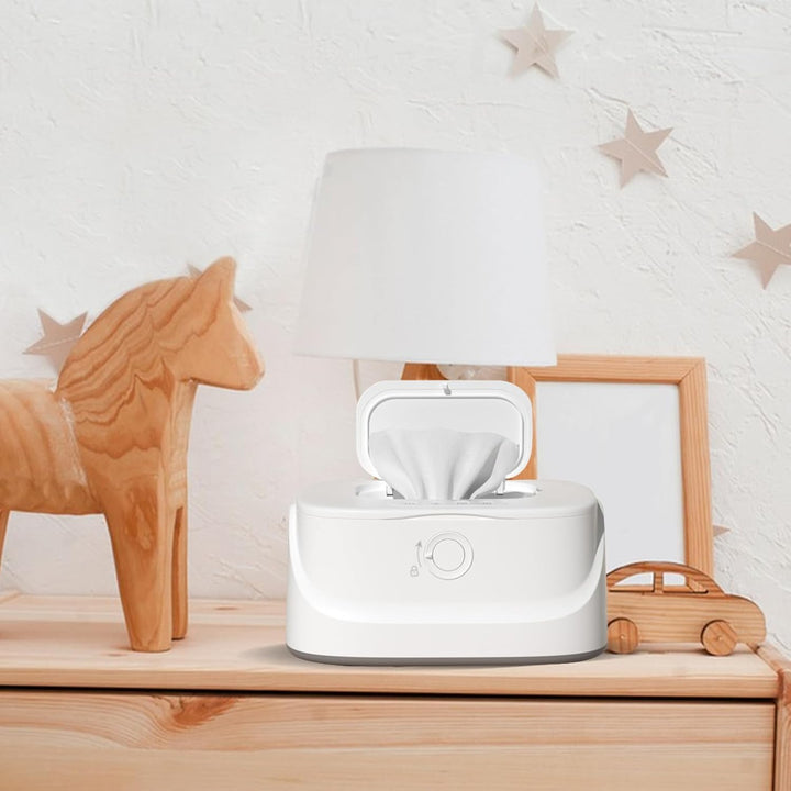Baby-Feuchttücher-Wärmer,CEIEVER Tragbarer Windel Wipe Warmer Wipes Heizbox mit 3-stufiger Temperatu