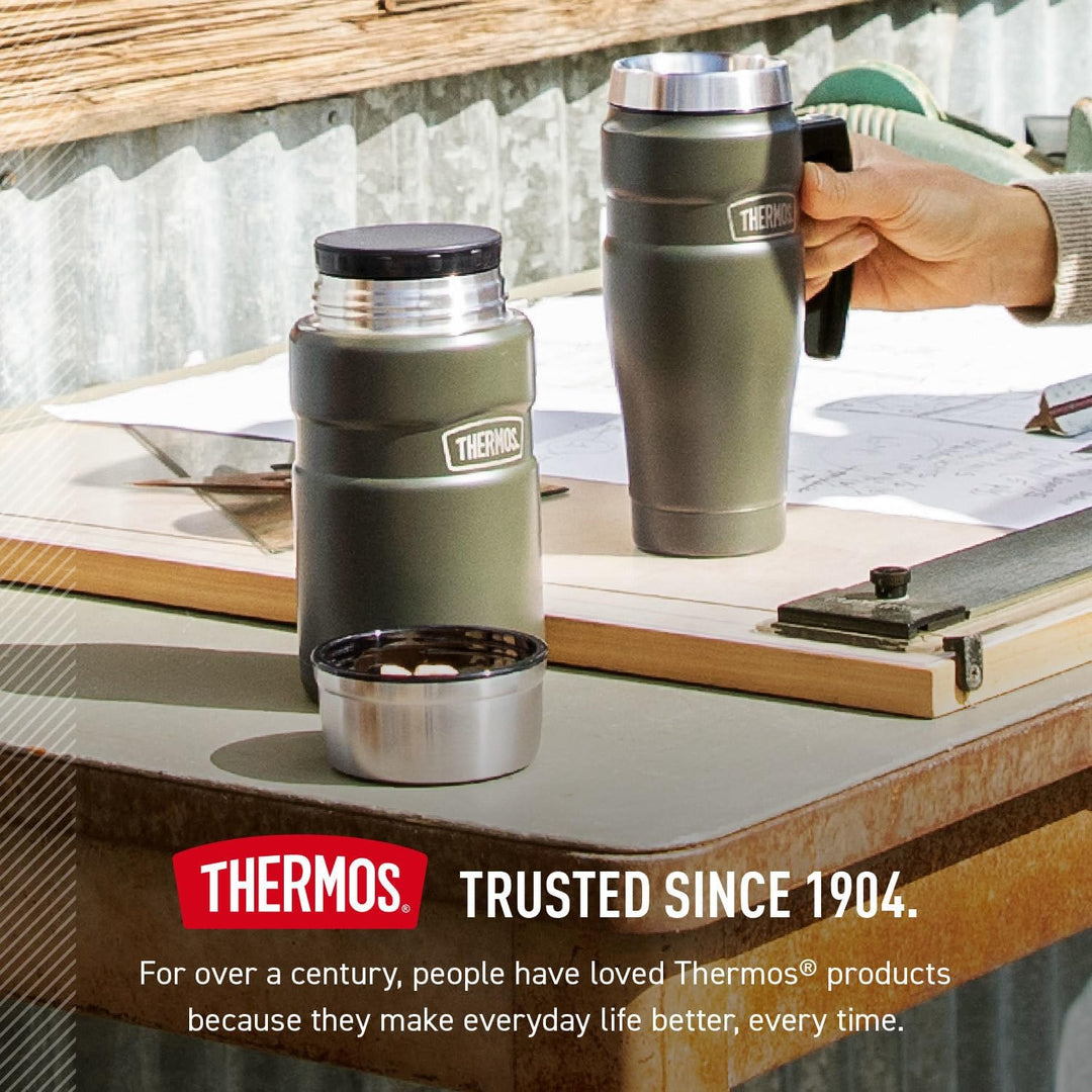 Thermos Vakuumisolierte Lebensmitteldose, Edelstahl, 680 ml, Armeegrün Grün (Army Green), Grün (Army