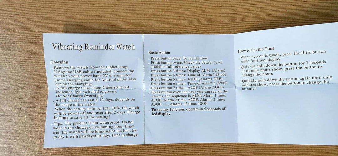 Töpfchen-Trainingsuhr - Silent Vibrating Alarm Reminder Watch für Jungen/Mädchen - mit Timer und 12