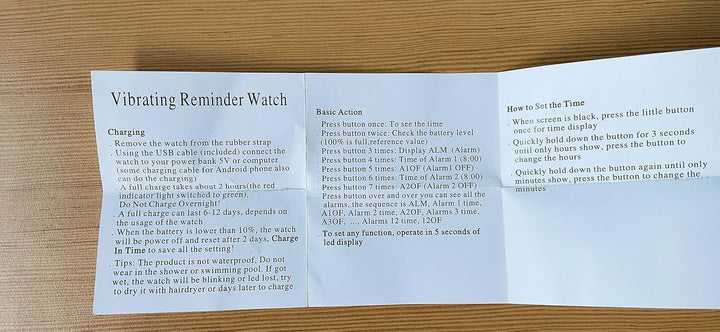 Töpfchen-Trainingsuhr - Silent Vibrating Alarm Reminder Watch für Jungen/Mädchen - mit Timer und 12