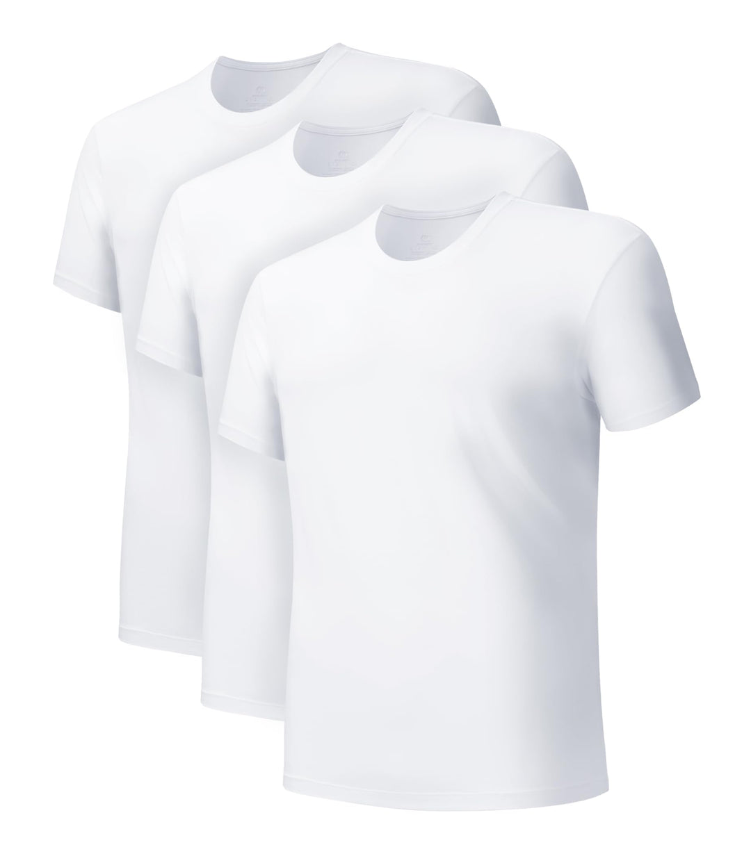 DAVID ARCHY Herren Unterhemden Business aus Micro Modal Tshirt Seidig Glatt Weich Kurzarm Atmungsakt