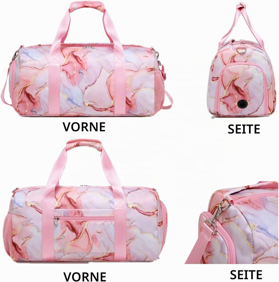 Reisetasche Mädchen Kinder Sporttasche Trainingstasch Schwimmtasche Kinder Weekend Bag Tanztasche Gy